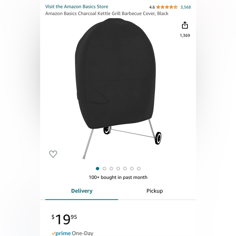 Charcoal Kettle Grill cover-black